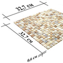 Amber Sedimentary Squares Glass Tile