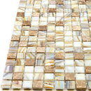 Amber Sedimentary Squares Glass Tile