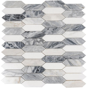 Calacatta Bluette Marble Picket Tile