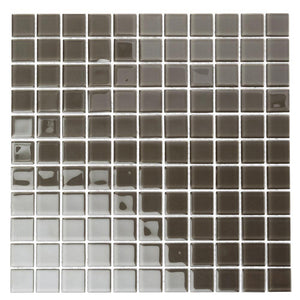 Glacier Ash Gray 1X1 Polished Glass Tile Sample