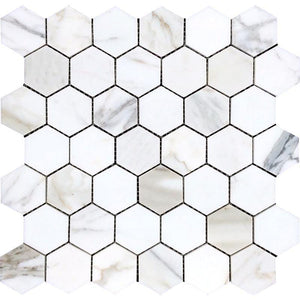 2" Calacatta Gold Hexagon Tile Polished | Tile Club | Position1