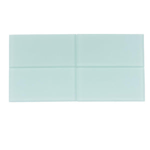 Glacier Breeze 3X6 Frosted Glass Tile Sample