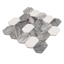 Calacatta Bluette Elongated Hexagon Mosaic Tile