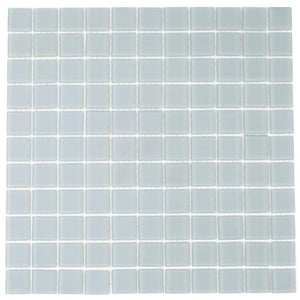 Glacier Aura Gray 1X1 Frosted Glass Tile Sample