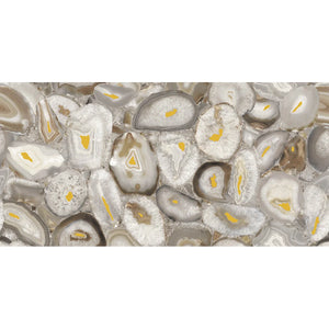 Preciosa Beige Geode and Gold Porcelain Tile Sample