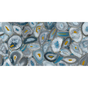 Preciosa Blue Geode and Gold Porcelain Tile Sample