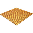 Foiled Yellow Gold Squares Glass Tile