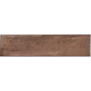 Molten Bronze Brick Ceramic Subway Tile Sample