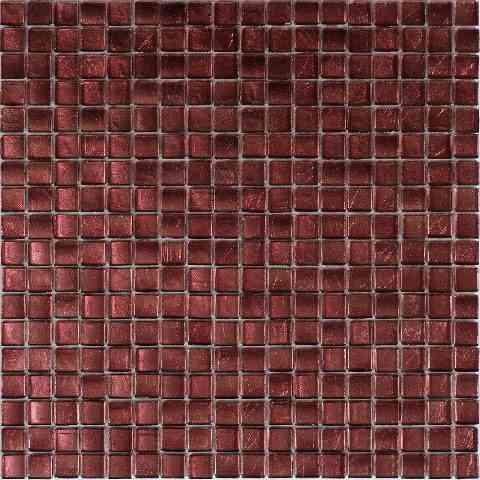 Glossy Foiled Burgundy Squares Glass Tile