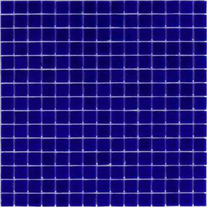 Midnight Blue Squares Glass Pool Tile Sample