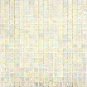 Pearlescent Clear Squares Glass Tile Sample