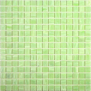 Pistachio Squares Glass Pool Tile Sample