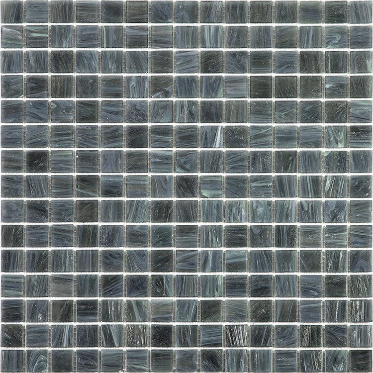 Shaded Blue & Grey Mixed Squares Glass Pool Tile Sample
