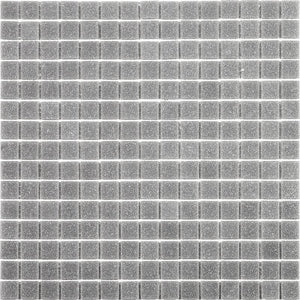 Speckled Pewter Grey Squares Glass Pool Tile Sample