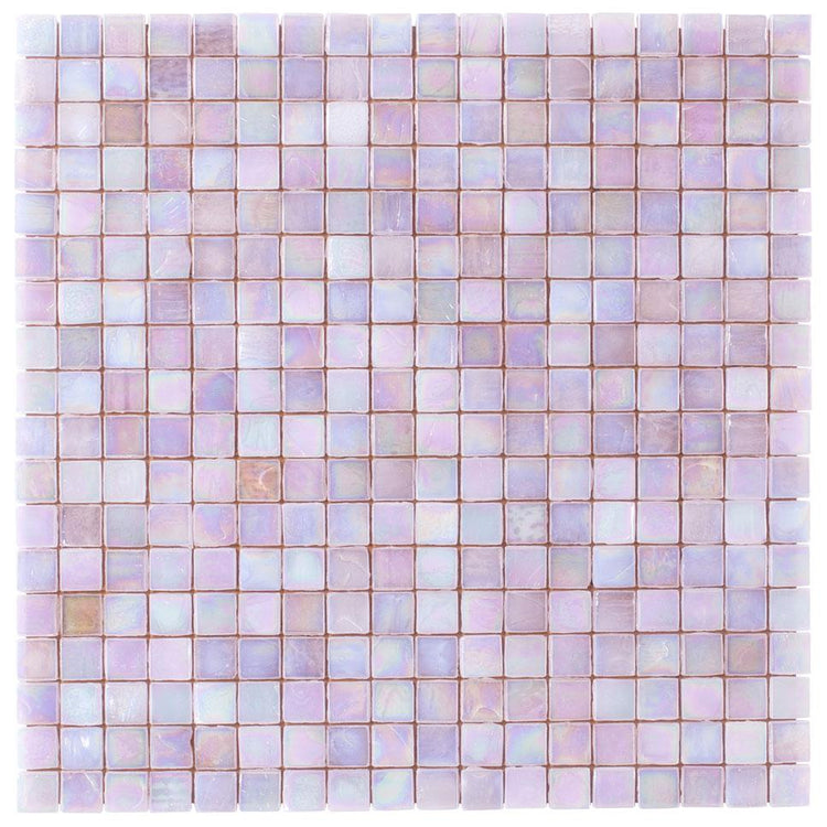 Pearlescent Sheer Pink and Purple Glass Pool Tile
