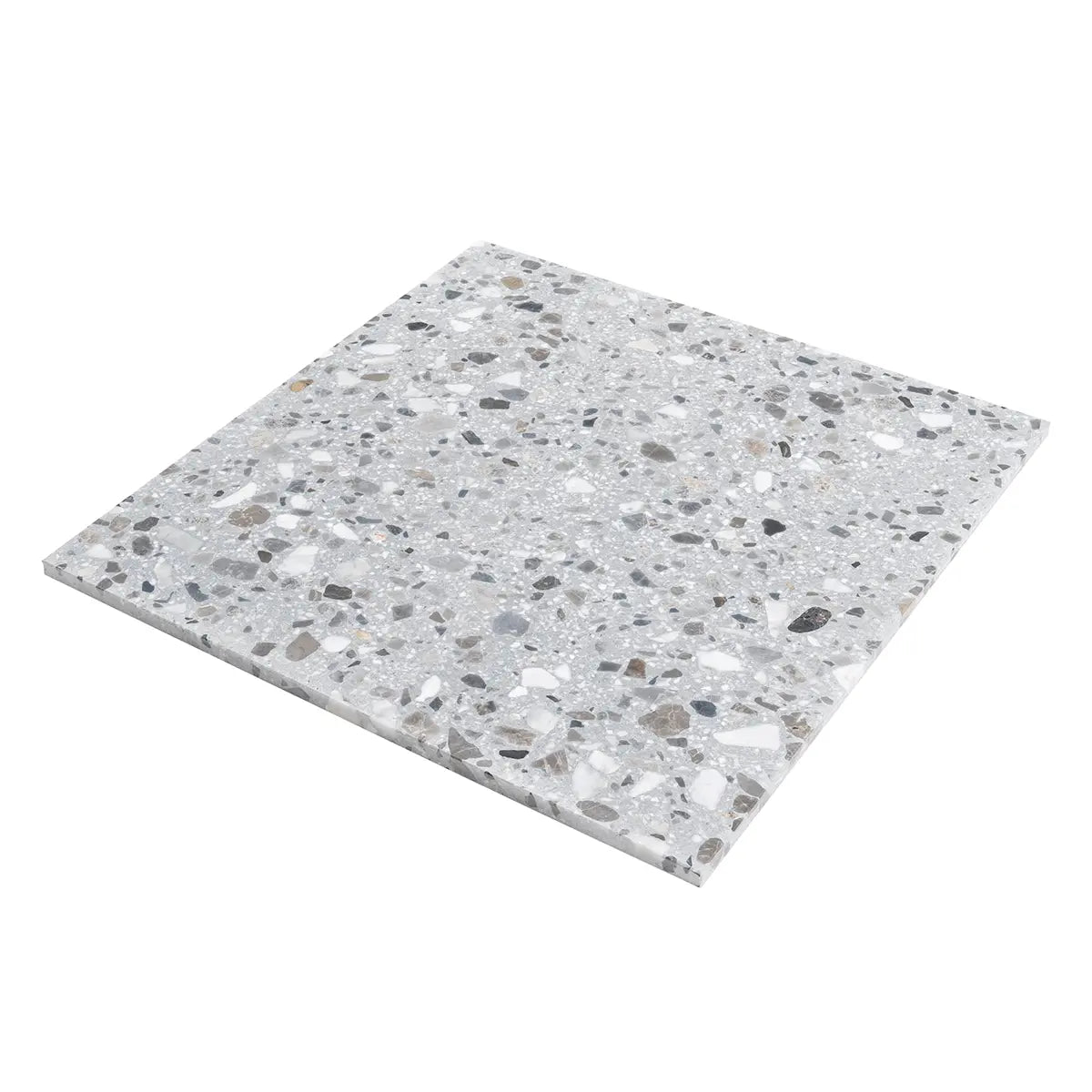 Gray and White Terrazzo Concrete Tile 24" x 24"