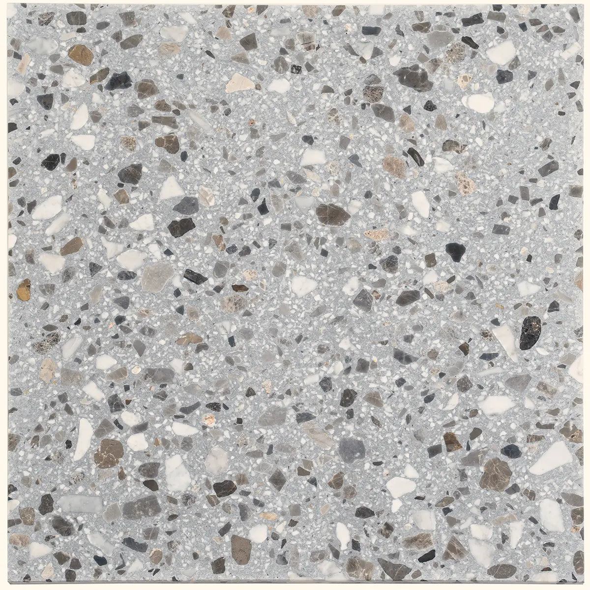 Gray and White Terrazzo Concrete Tile 24" x 24"