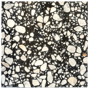 Black and White Terrazzo Resin Tile Sample