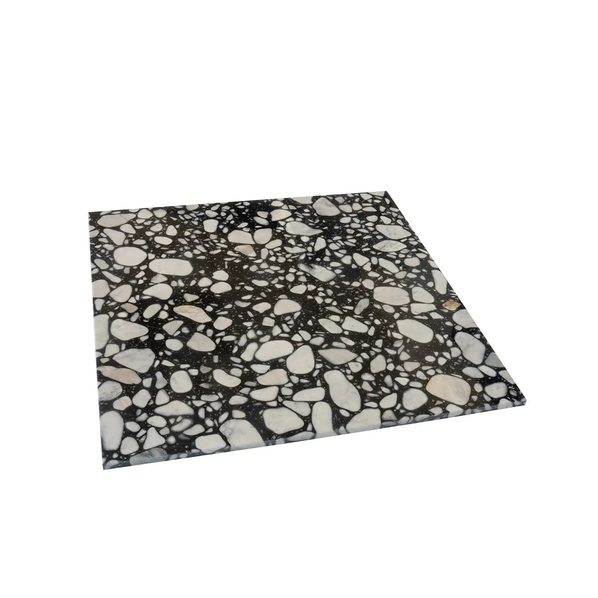 Black and White Terrazzo Concrete Tile 24" x 24"