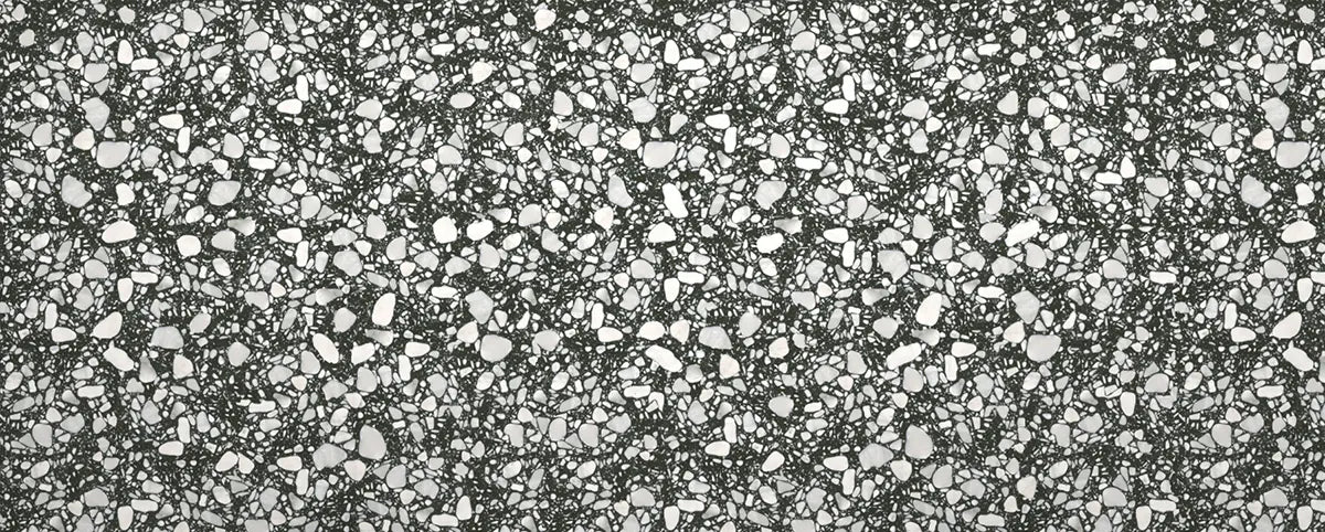 Black and White Terrazzo Concrete Tile 24" x 24"