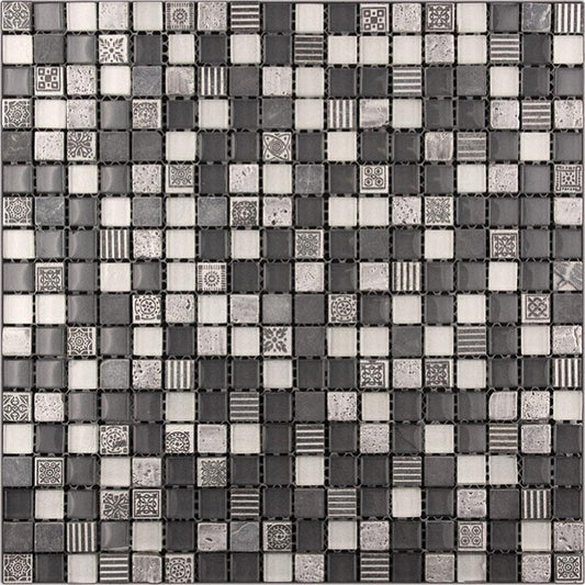 Eclectic Grey Micro Square Mosaic Tile | Tile Club 