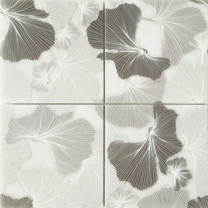 Bluma Gingko Taupe Etched Marble Mosaic