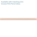 Groove Pink Deco Gloss Ceramic Subway Tile