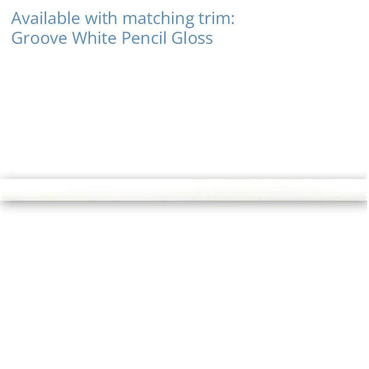 Groove White Deco Gloss Ceramic Subway Tile