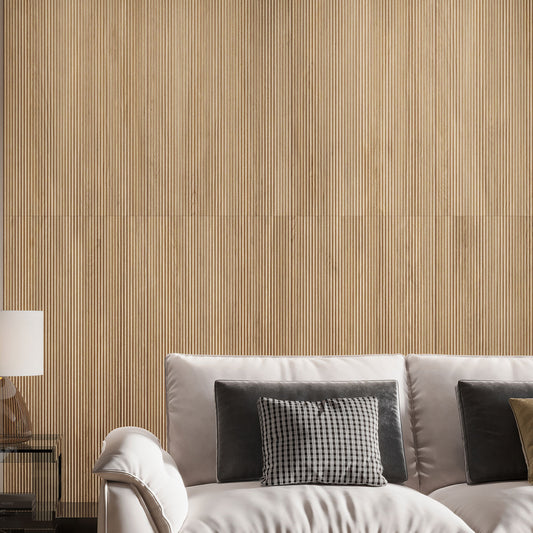 Japandi Skinny Slat Honey Wood-Look Tile