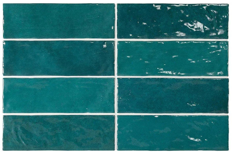 La Riviera Quetzal Ceramic Subway Tile 2.5x8"