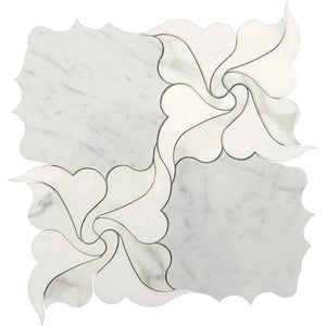 Lily Calacatta Gold & Carrara Mosaic Tile | Tile Club | Carrara Calacatta