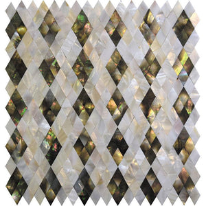 Mother Of Pearl Diamonds Mosaic Tile Sample