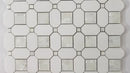 Geometric Pearl White Thassos Shell Tile