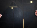 Geo Deco Black Marble and Brass Inlay Tile