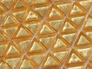 Illumine Gold Foil Triangle Glass Mosaic Tile