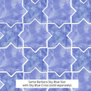 Santa Barbara Sky Blue Cross Ceramic Tile