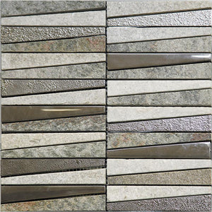 Villa Pyramids Quartz & Glass Mosaic Tile Sample